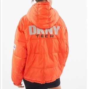 DKNY Tech streetwear reversible puffer jacket